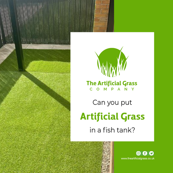 Can you put artificial grass in a fish tank?