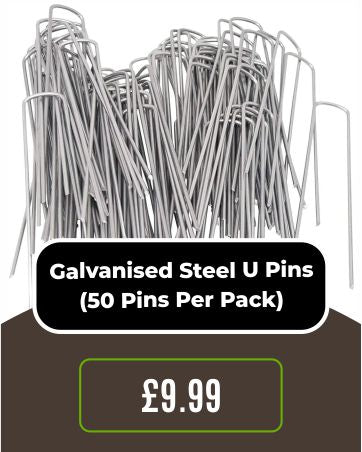 Galvanised Steel U Pins (50 Pins Per Pack)